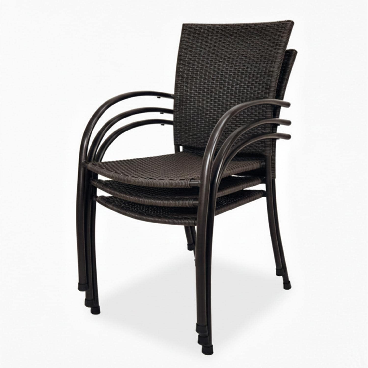 KETTLER Pilano 4 Pc Aluminum Dining Chair in Black Weave by - A0981-0209K4