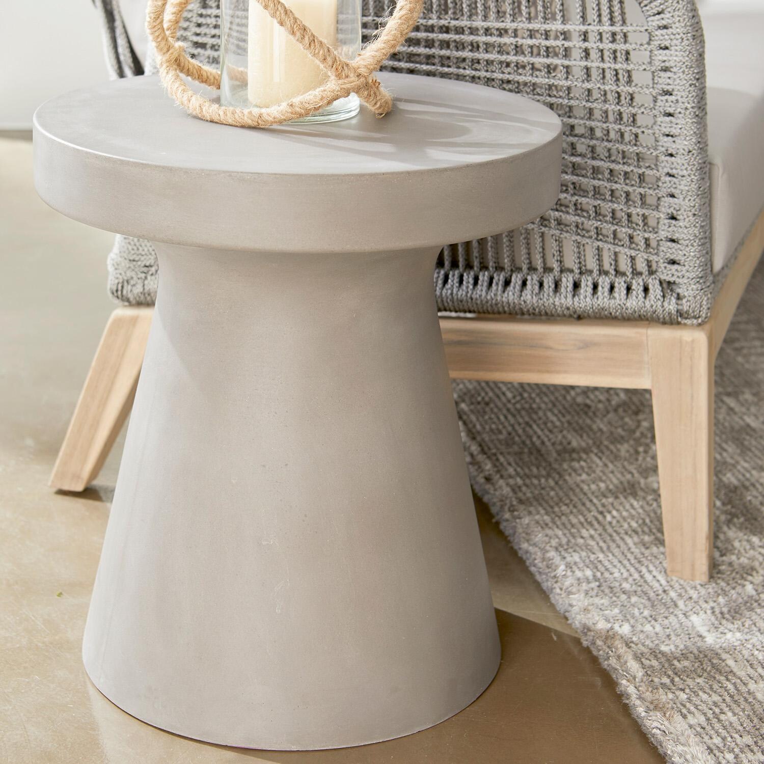 Lakeview Tack Slate Gray Concrete Accent Table - Lifestyle thumbnail