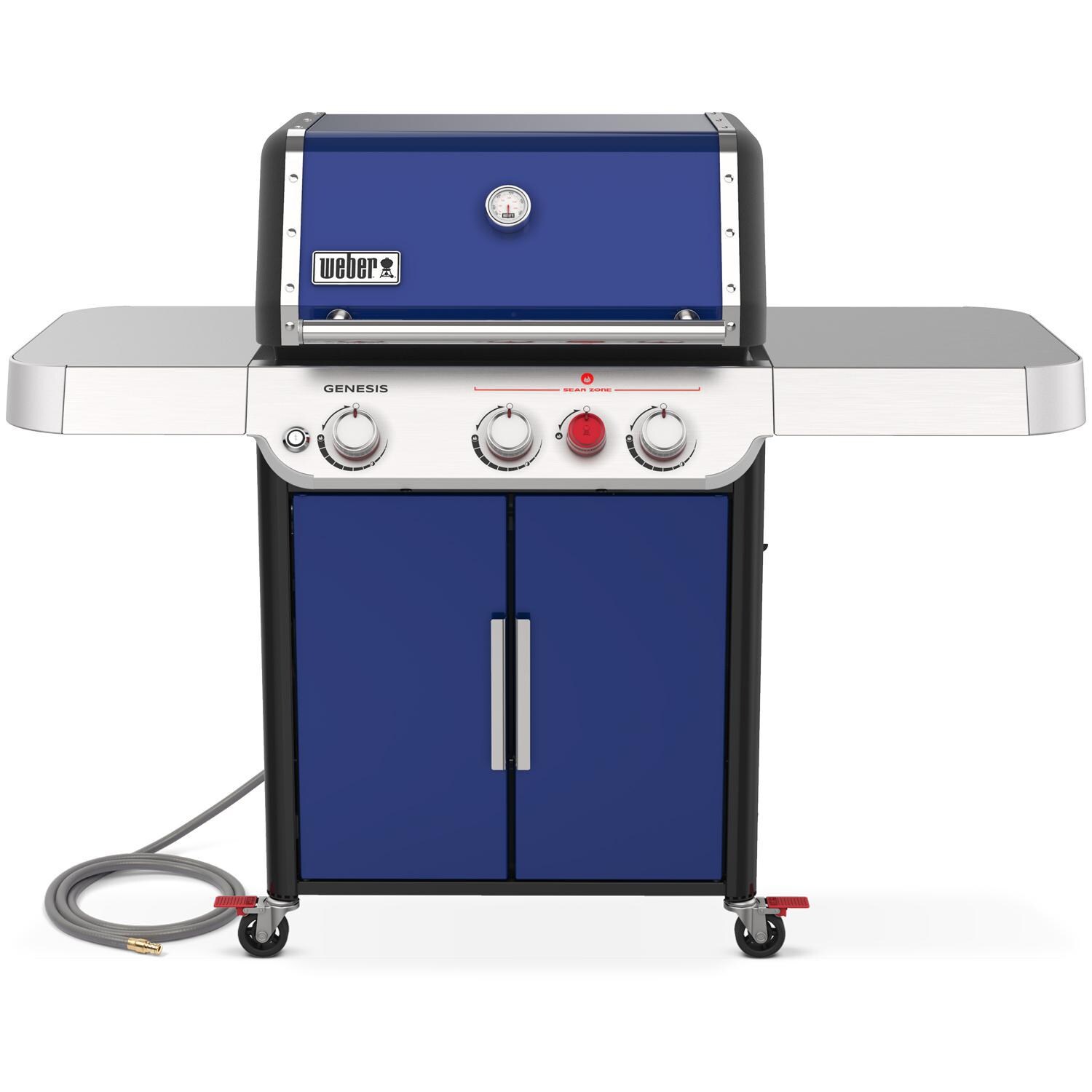Weber GENESIS 37383301 SP-E-325s Special Edition Natural Gas Grill with Sear Burner - Deep Ocean Blue thumbnail
