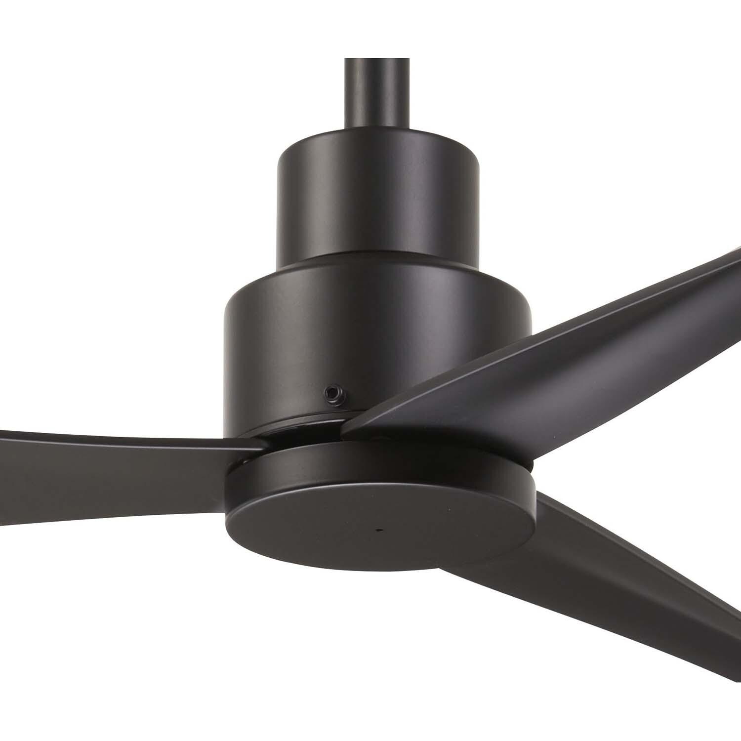 Minka-Aire F786-CL Simple 44-Inch 3-Blade Ceiling Fan in Coal Finish w/ Coal Blades - Closeup thumbnail