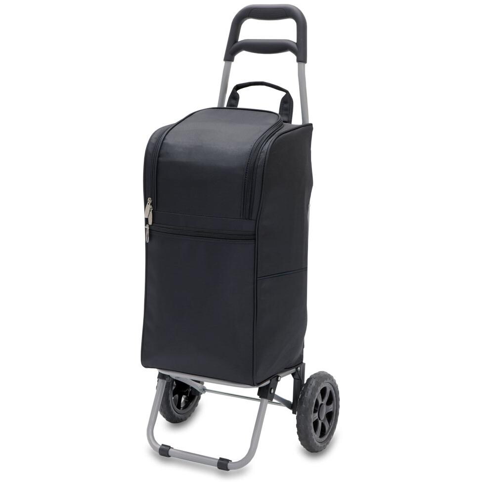 Picnic Time Insulated Cart Cooler With Trolley - Black thumbnail