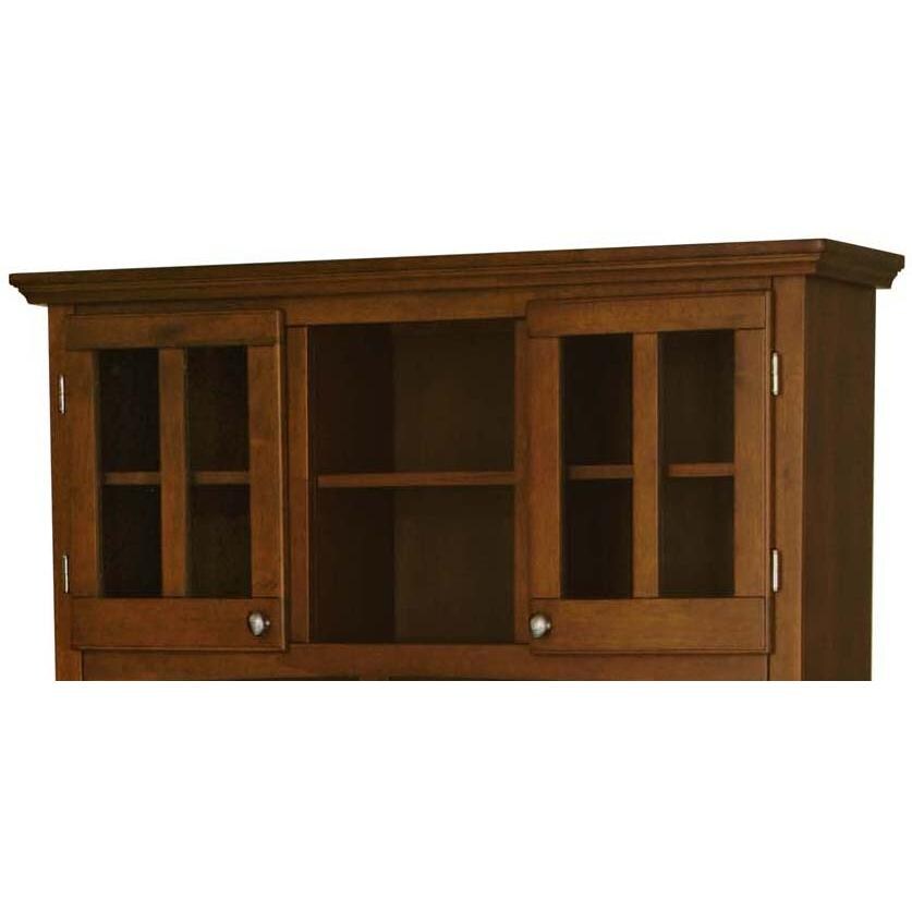 Home Styles Large Buffet Server & Hutch With Wood Top Medium Cherry