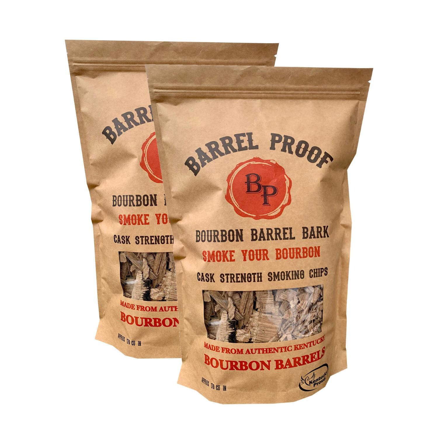 Barrel Proof Bourbon Barrel Bark Wood Chips - 2 Pack