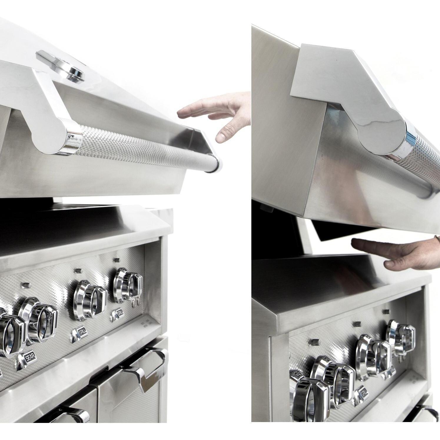 Hestan 42-Inch Freestanding Gas Grill - Stationary Spring Assist Hood