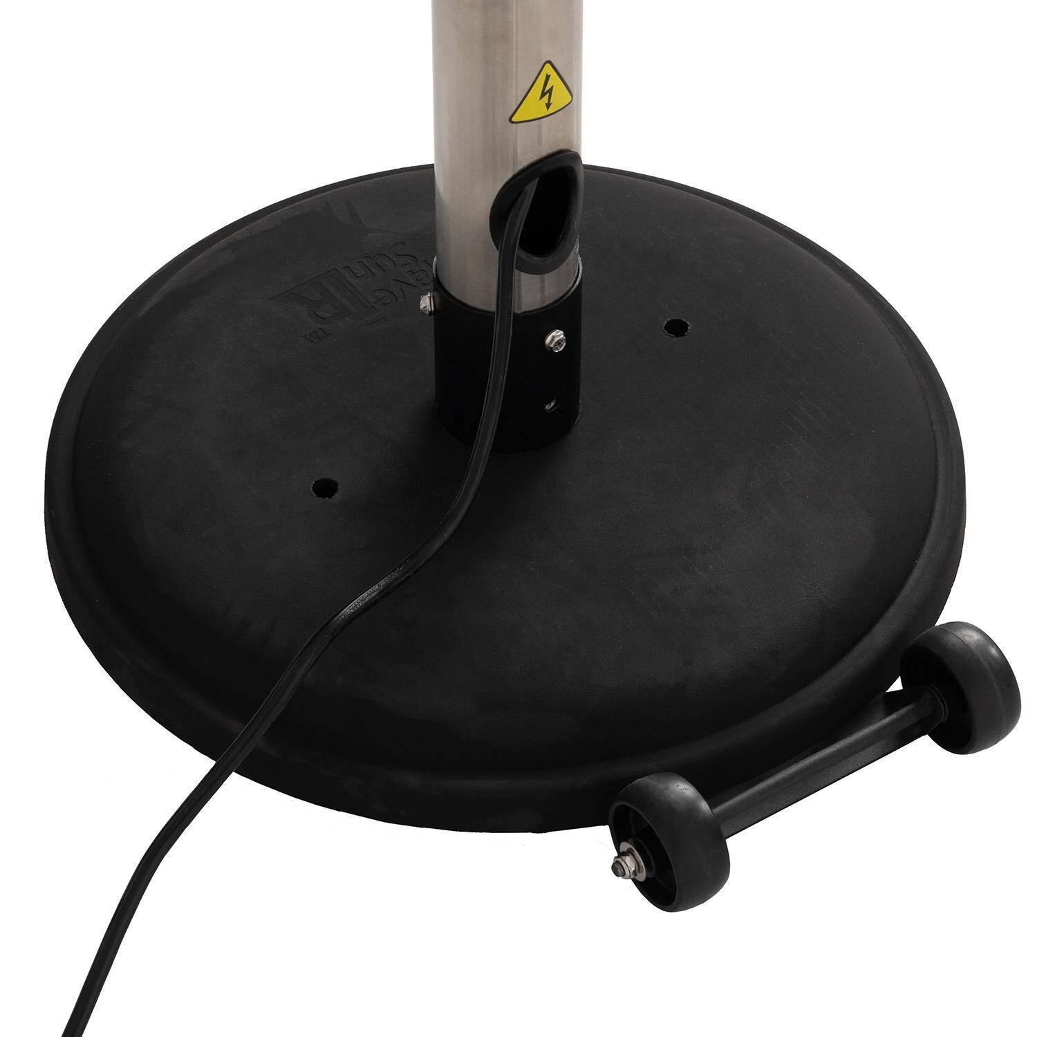 Ultimate Patio 1500 Watt Electric Infrared 92-in Freestanding Patio Heater With Telescoping Pole - Stainless Steel - Base thumbnail