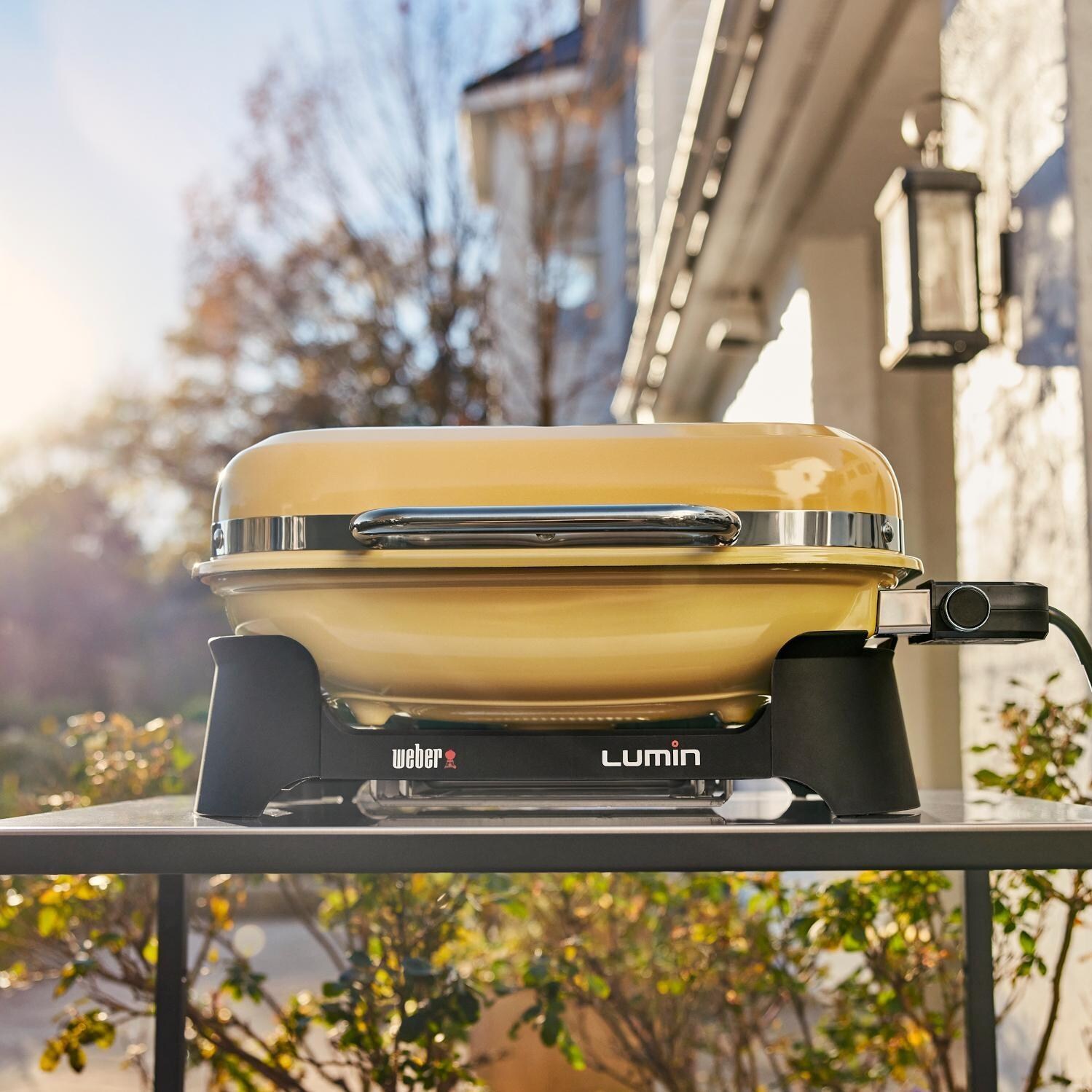 Weber 92280901 Golden Yellow Lumin Portable 1560 Watt Electric Grill - Lifestyle thumbnail