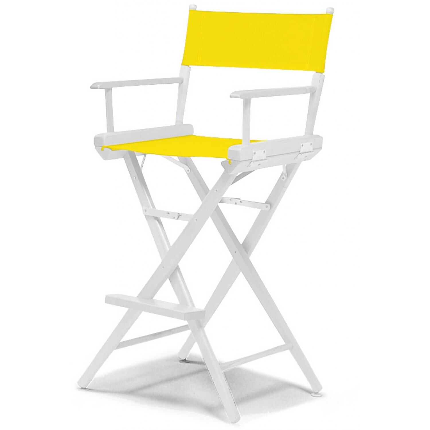 World Famous Bar Height Director Chair By Telescope Casual - White/Canary