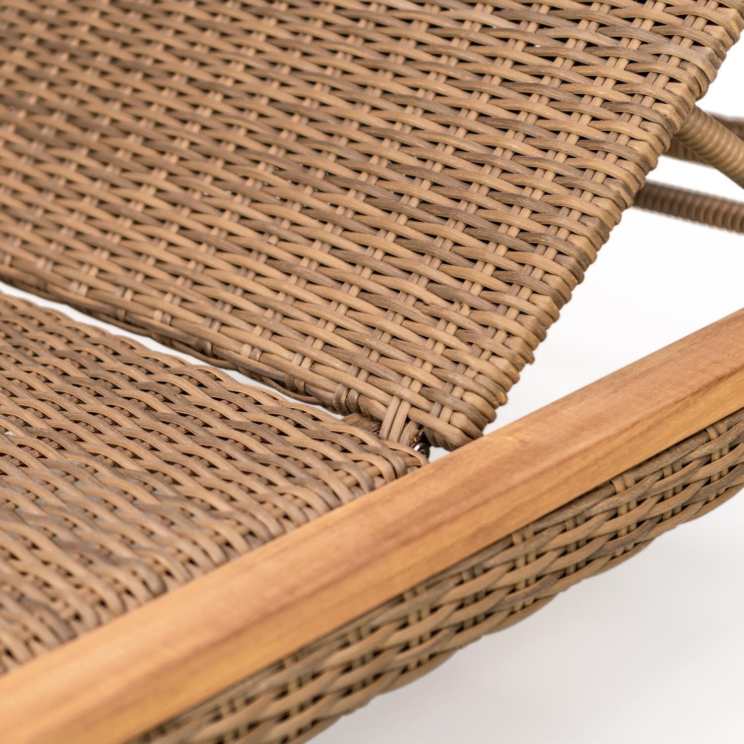 Teak + Table Havana Chaise Lounge in Stacking - Chair Detail - Detail thumbnail