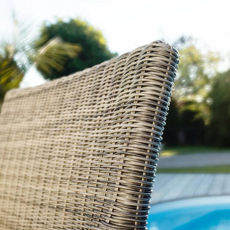 Kettler BRETANGE 7 Piece Dining Set with Canvas Coal Cushions - Chair Back thumbnail