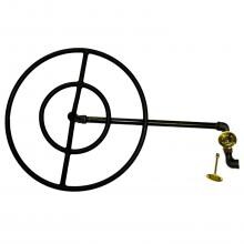 HPC 30-Inch Natural Gas Fire Pit Kit With Round Black Steel Ring Burner - Match Light image