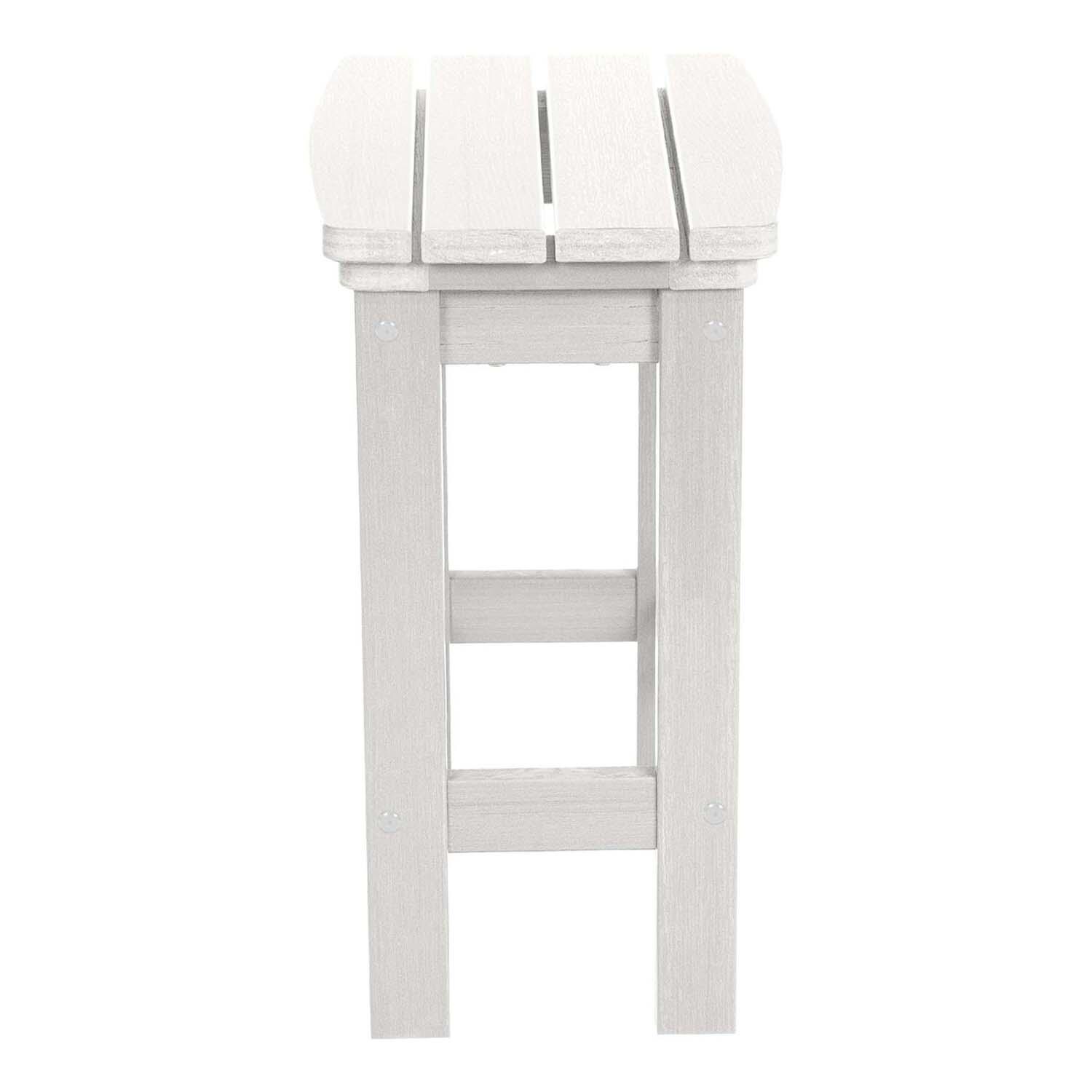 Hart Lane Polyresin Bar Stool Counter Height in White By Lakeview Outdoor Designs - Side - White Background thumbnail