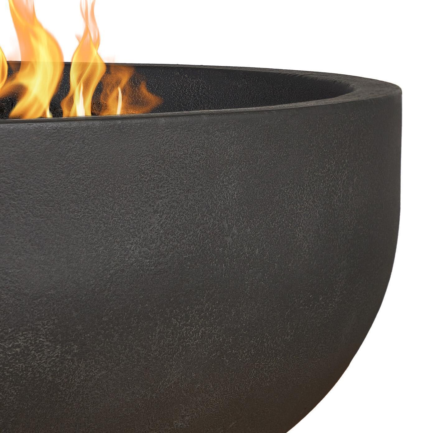 Grand Lake 522NG-CBN 38 Inch Round Concrete Natural Gas Fire Bowl in Gray by BBQGuys Signature - Material - Detail thumbnail
