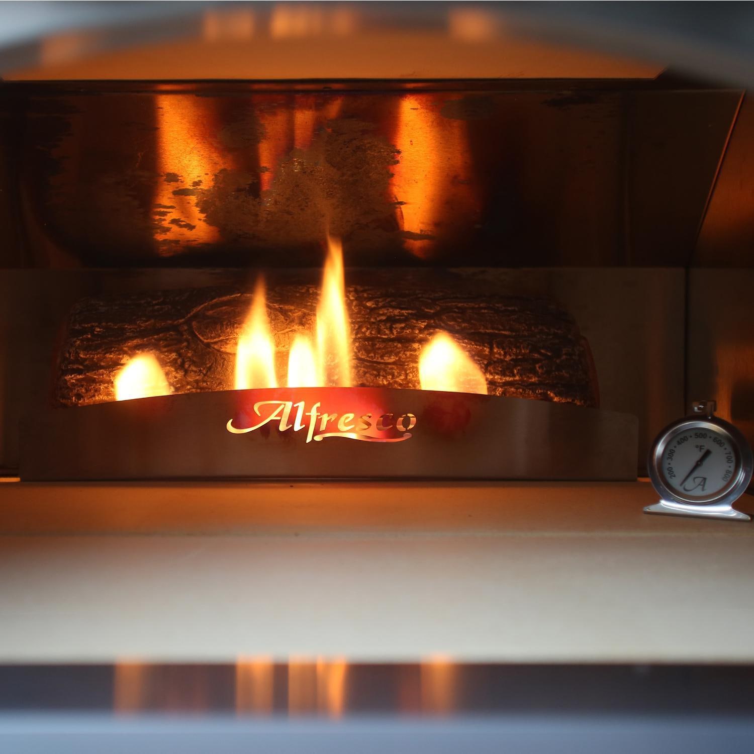 Alfresco 30-Inch Freestanding Countertop Natural Gas Outdoor Pizza Oven Plus in Signal Gray - AXE-PZA-NG-S7004
