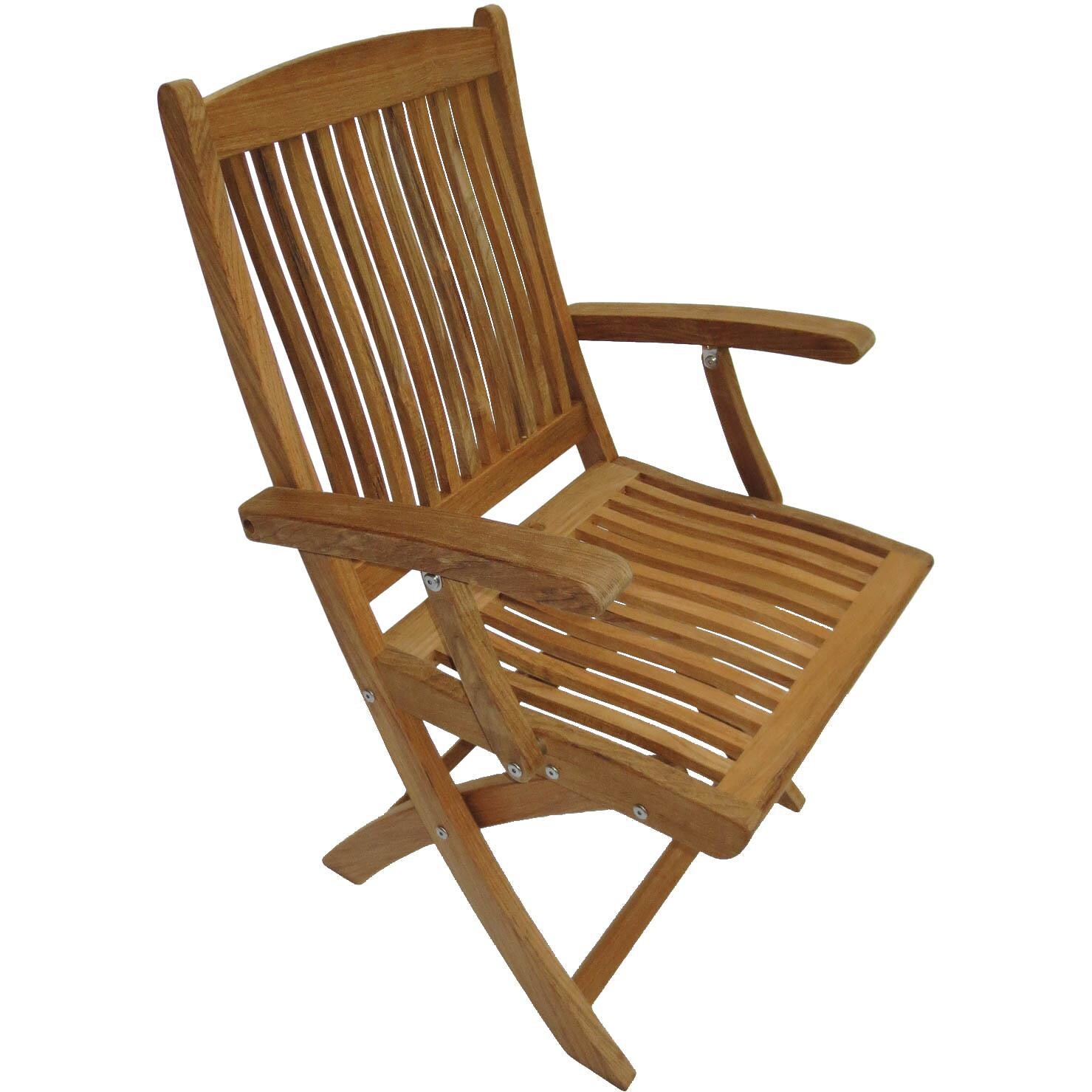 Royal Teak Collection Sailor 9 Pc Teak Dining Set w/ 90 Inch Rectangular Table - Chair - White Background thumbnail
