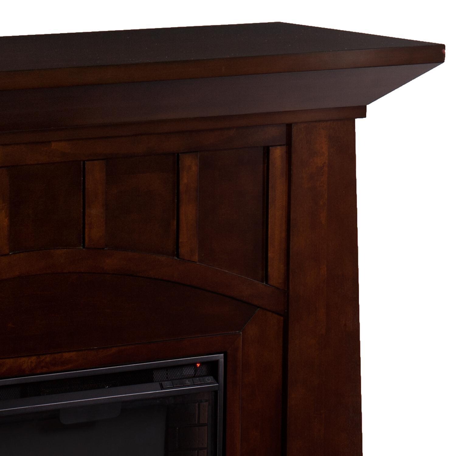 Southern Enterprises Lowery 48 Inch Electric Fireplace Mantel W Southern Enterprises Lowery 48 Inch Electric Fireplace Mantel W Infrared Heater Espresso Fi9668 Gas Log Guys