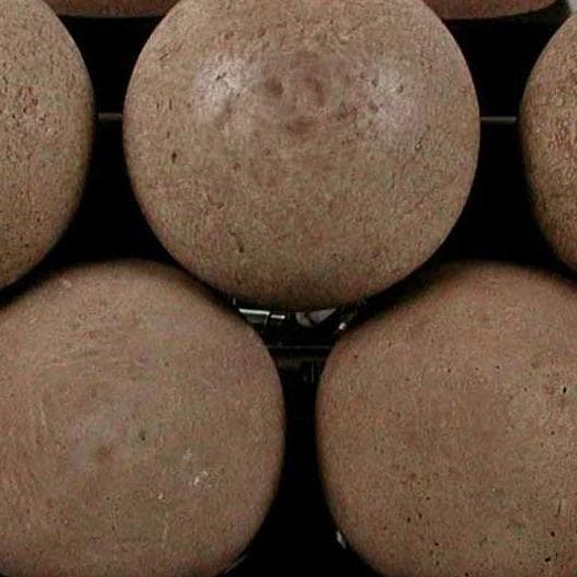 Rasmussen 30-Inch Brown ALTERNA FireBall Set With Vent-Free Black Chassis Burner - Close-Up Of FireBalls thumbnail