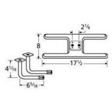 Stainless Steel H Twin, Centered, 2.25 Inch Offset Burner 10902-77402 image