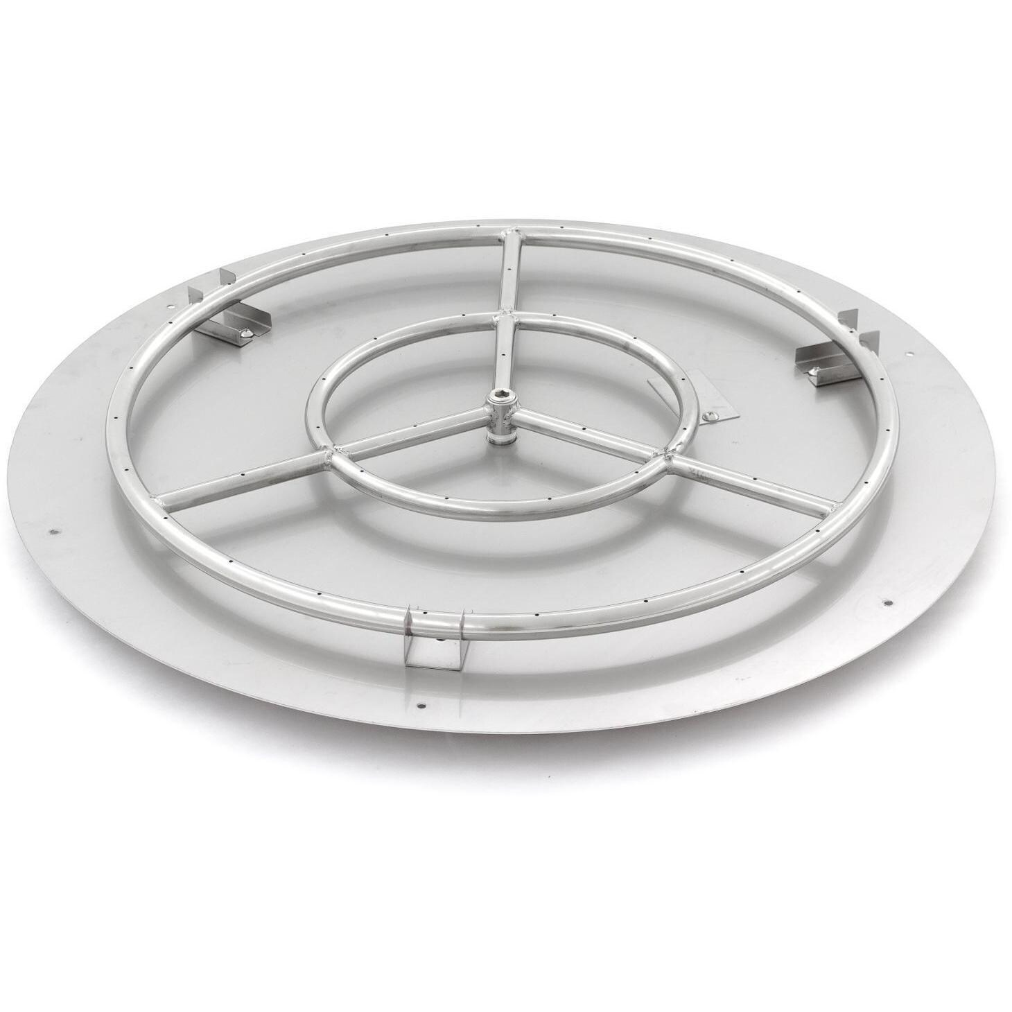 BBQGuys Signature 24-Inch Round Flat Pan With 18-Inch Propane Ring Burner (Ships As Natural Gas)