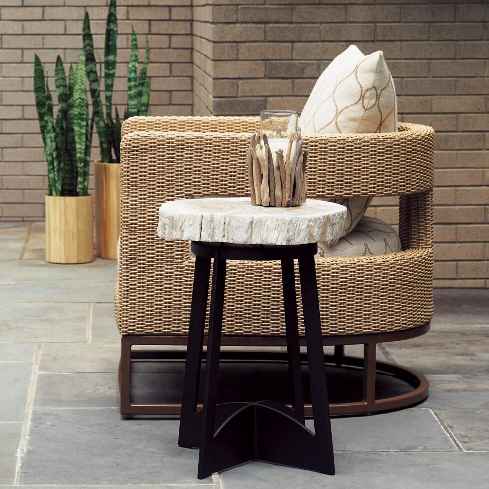 Tommy Bahama 3100-203 Alfresco Living Petrified Wood End Table - On the Patio thumbnail