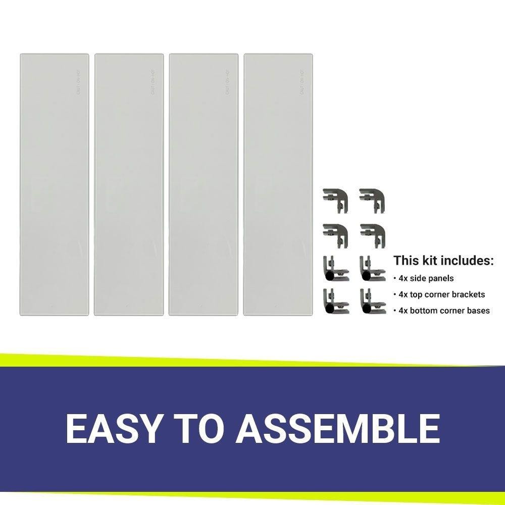 BBQGuys Signature FG-SQP-12 Polished Glass Flame Guard for 12-Inch Square Drop-In Fire Pit Pans - Components Listing thumbnail