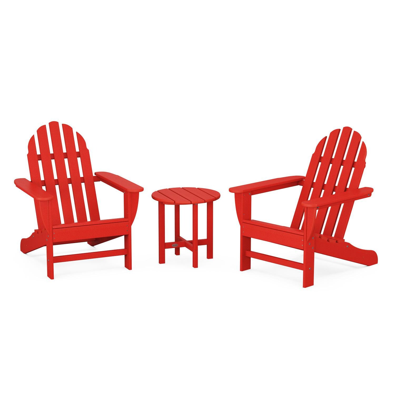 POLYWOOD PWS417-1-SR Classic Adirondack 3-Piece Set - Full Set thumbnail