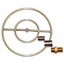 HPC 24-Inch Propane Gas Fire Pit Kit With Round Stainless Steel Ring Burner - Match Light image