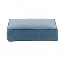 Sunbrella Cast Lagoon Small Outdoor Replacement Ottoman Cushion W/ Piping By BBQGuys image