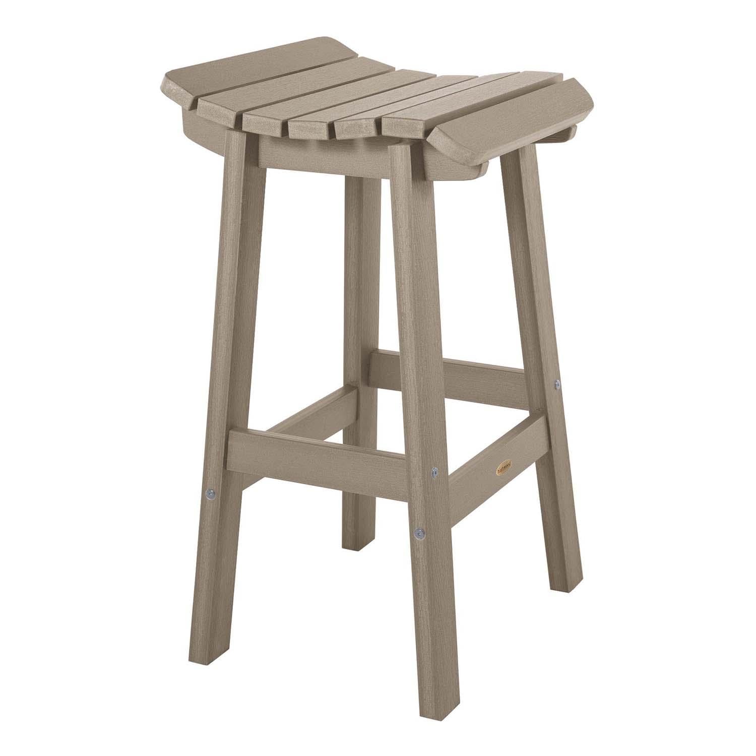 Costa Brook Polyresin Bar Stool in Woodland Brown By Lakeview Outdoor Designs - White Background thumbnail