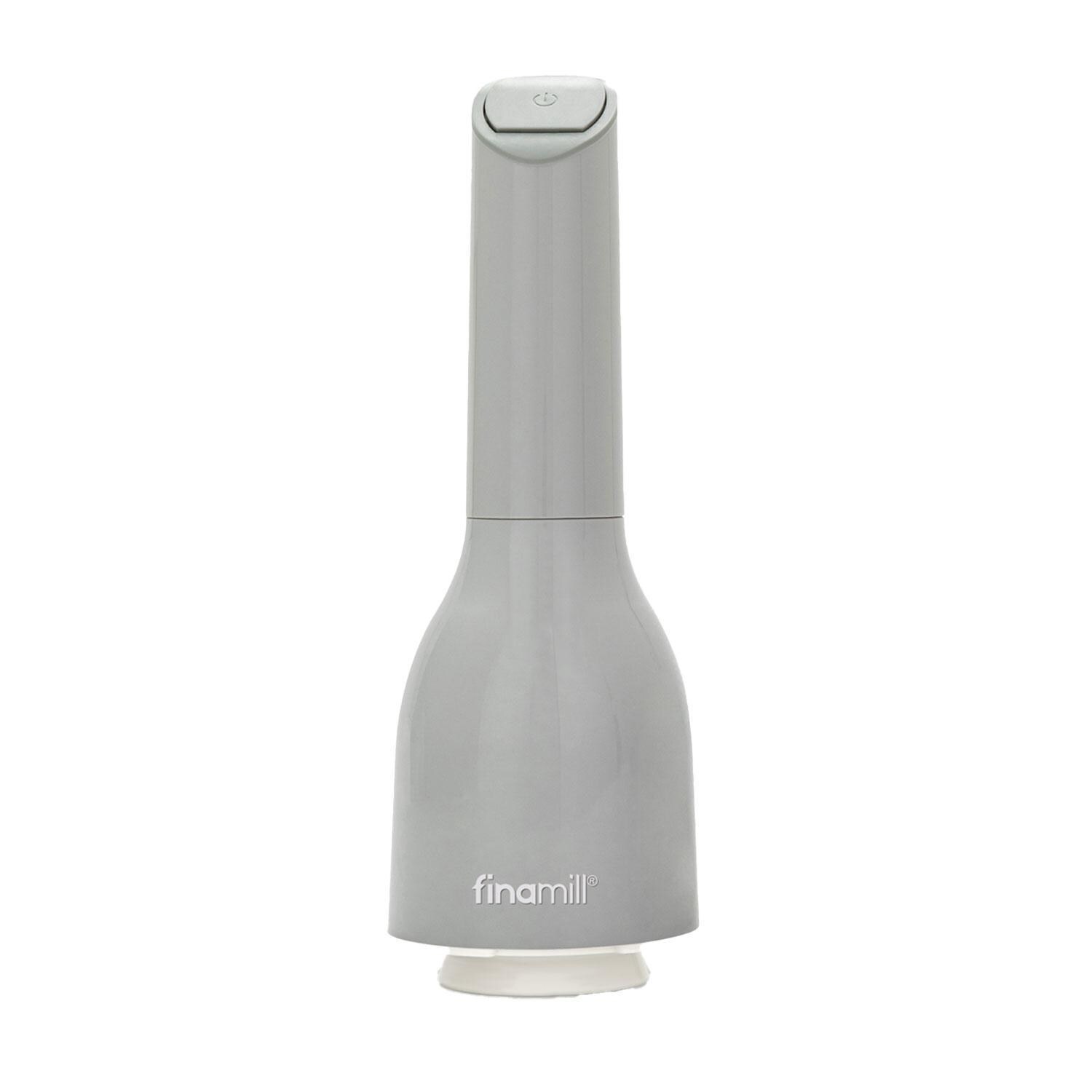 FinaMill GP803437-111STO Classic Battery Spice Grinder in Stone w/ 1 Everyday Pod & 1 Peppercorn Pod- White Background thumbnail