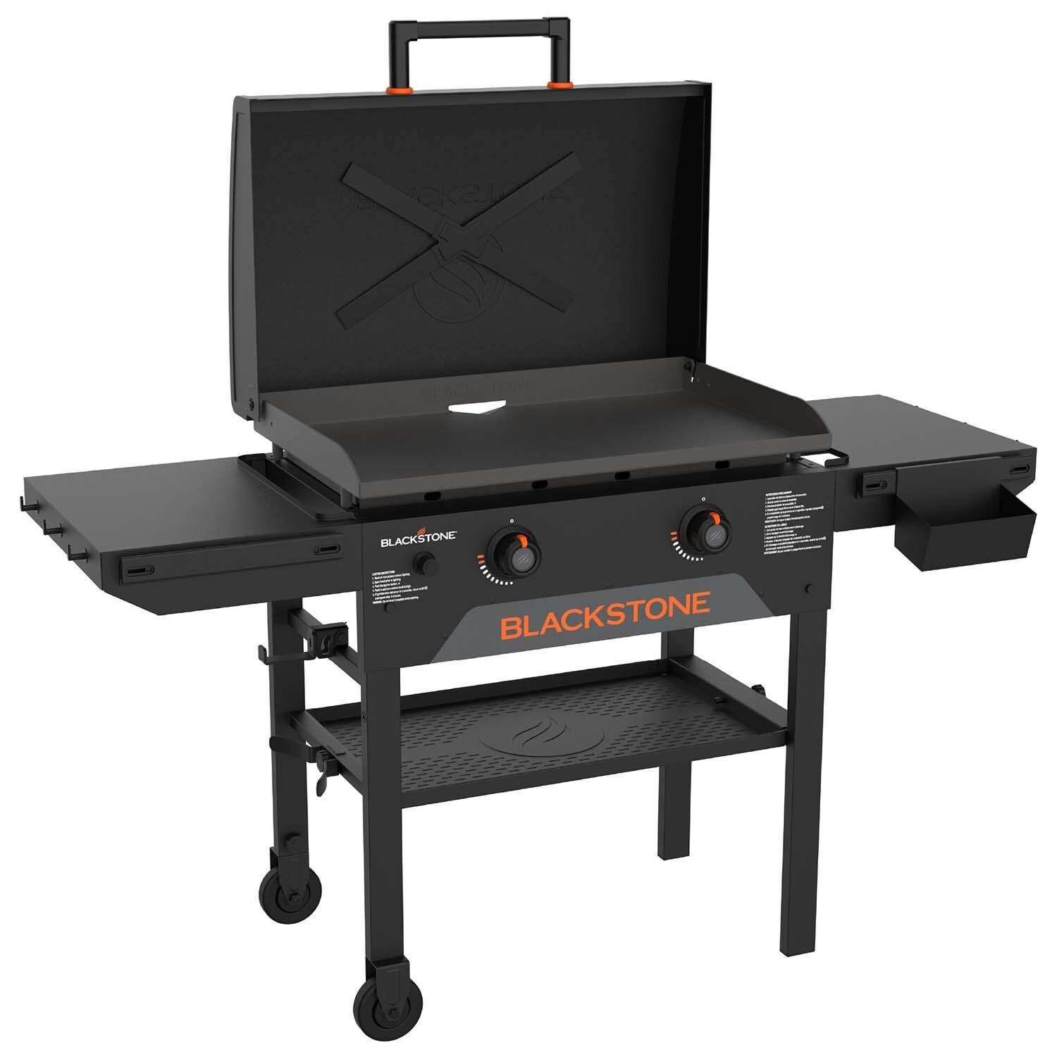 Blackstone 2287 28 Inch Griddle W/ Hood - Hood Open - White Background thumbnail