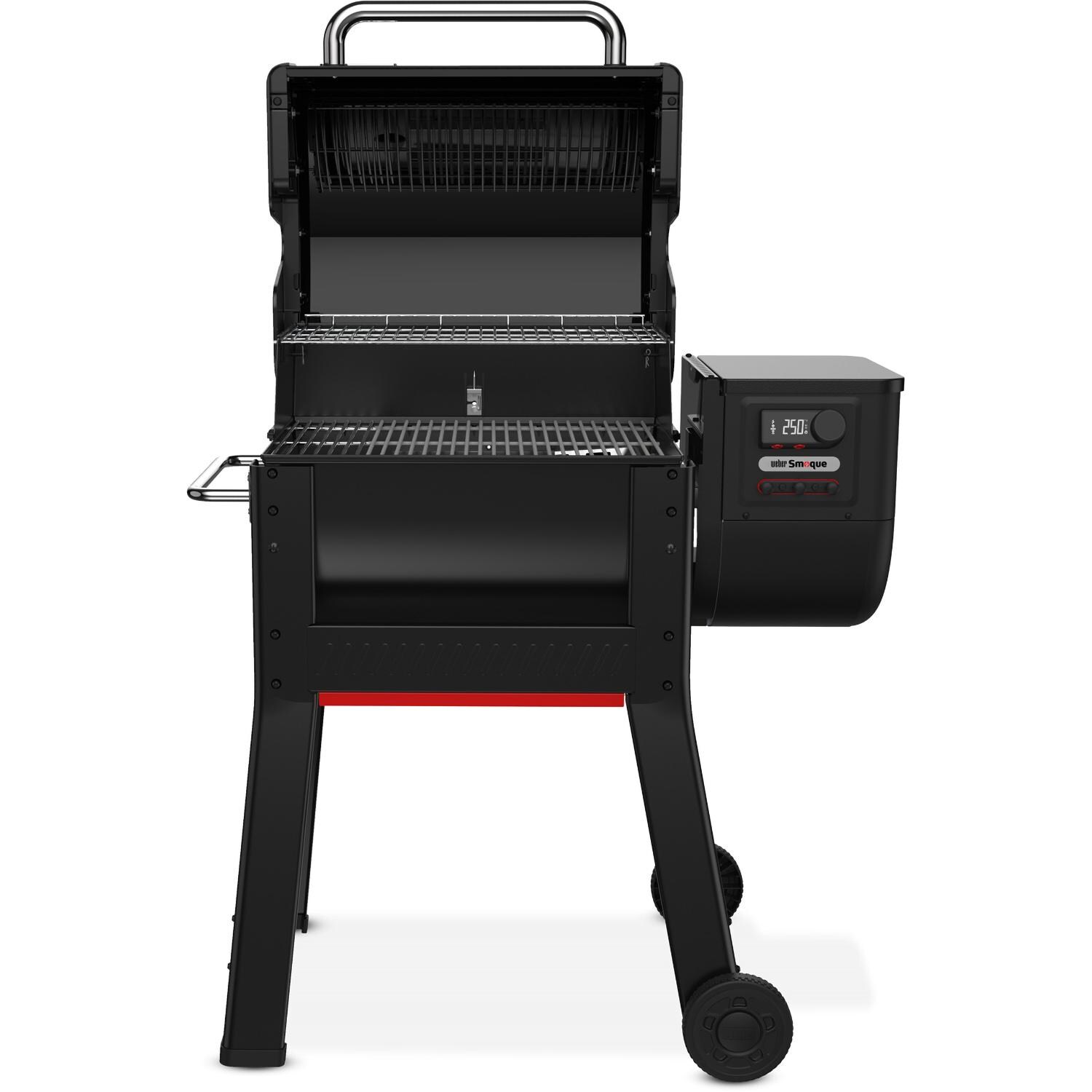 Weber Smoque 22-in Pellet Smoker - 1500770 - Front Open - White Background thumbnail