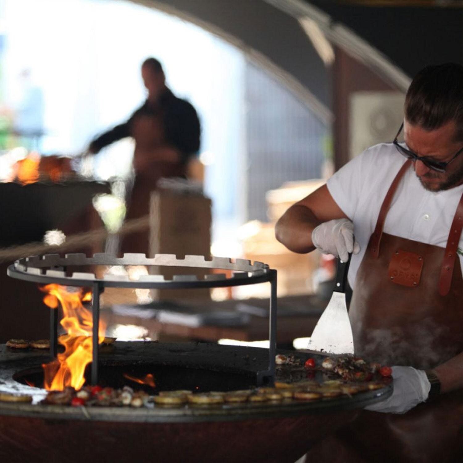 OFYR OA-G-S-R-100 19 Inch Horizontal Skewers Ring 100 - In Use - Lifestyle thumbnail