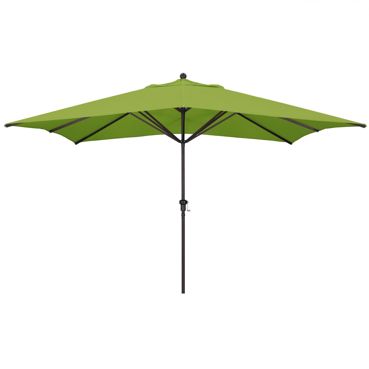 California Umbrella 11 X 8 Ft Rectangular Aluminum Patio Umbrella W/ Crank Lift & Aluminum Ribs - Bronze Frame / Sunbrella Canvas Macaw Canopy thumbnail