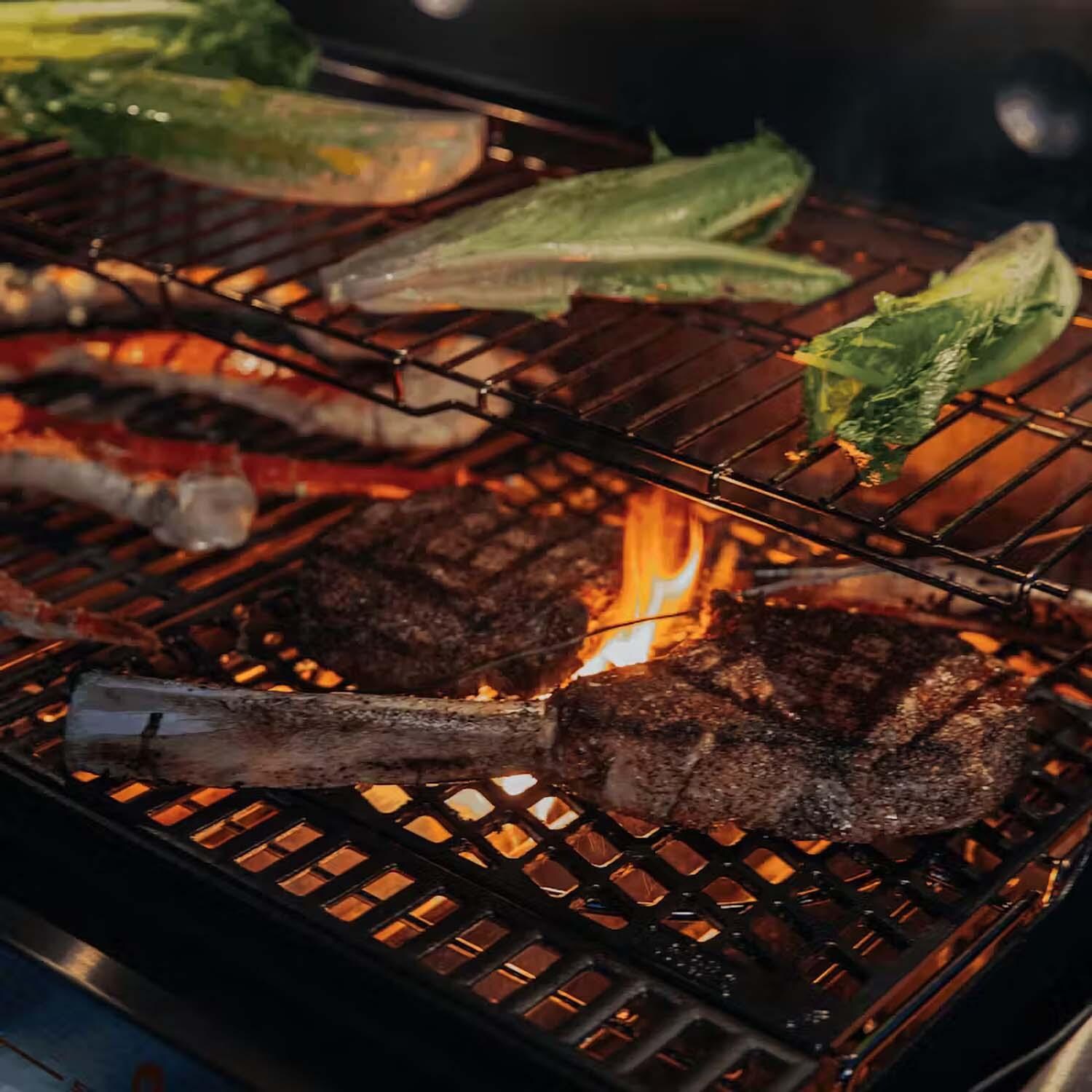Weber 7670 CRAFTED Dual Sided Sear Grate - In Use - Lifestyle thumbnail