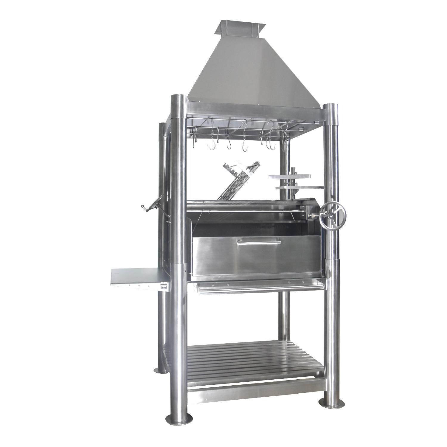Tagwood BBQ Silver Bullet Argentine Wood Fire & Charcoal Grill - All Stainless Steel - BBQ02SS image