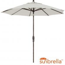 9 Ft. Octagonal Aluminum Auto Tilt Patio Umbrella W/ Crank Lift By Lakeview Outdoor Designs - Bronze Frame / Sunbrella Canvas Canvas Canopy image