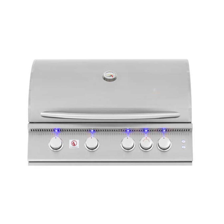 Summerset Sizzler Pro 32-Inch 4-Burner Built-In Natural Gas Grill With Rear Infrared Burner - SIZPRO32-NG image