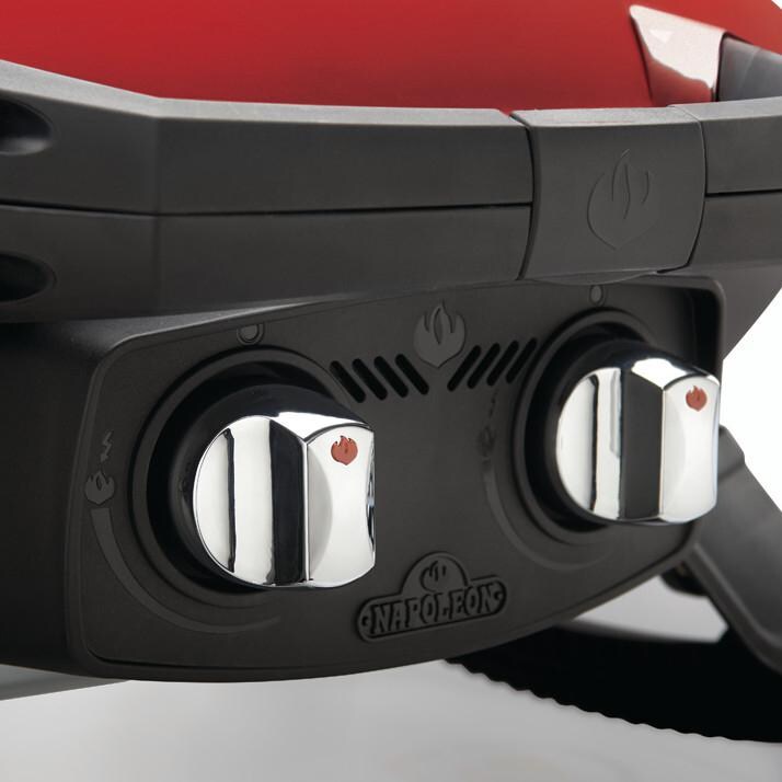 Napoleon TravelQ 285 Portable Propane Gas BBQ Grill On Cart - Easy Set Control Knobs thumbnail