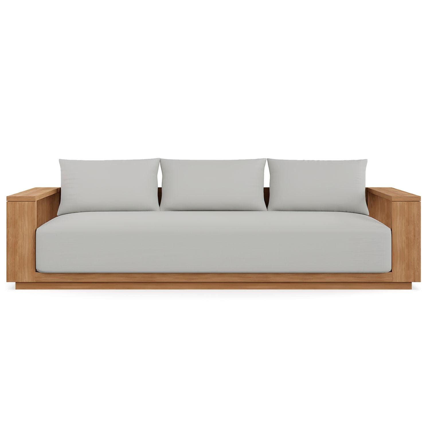Bellawood 3 Person Teak Luxe Sofa in Silver by Lakeview Outdoor Designs