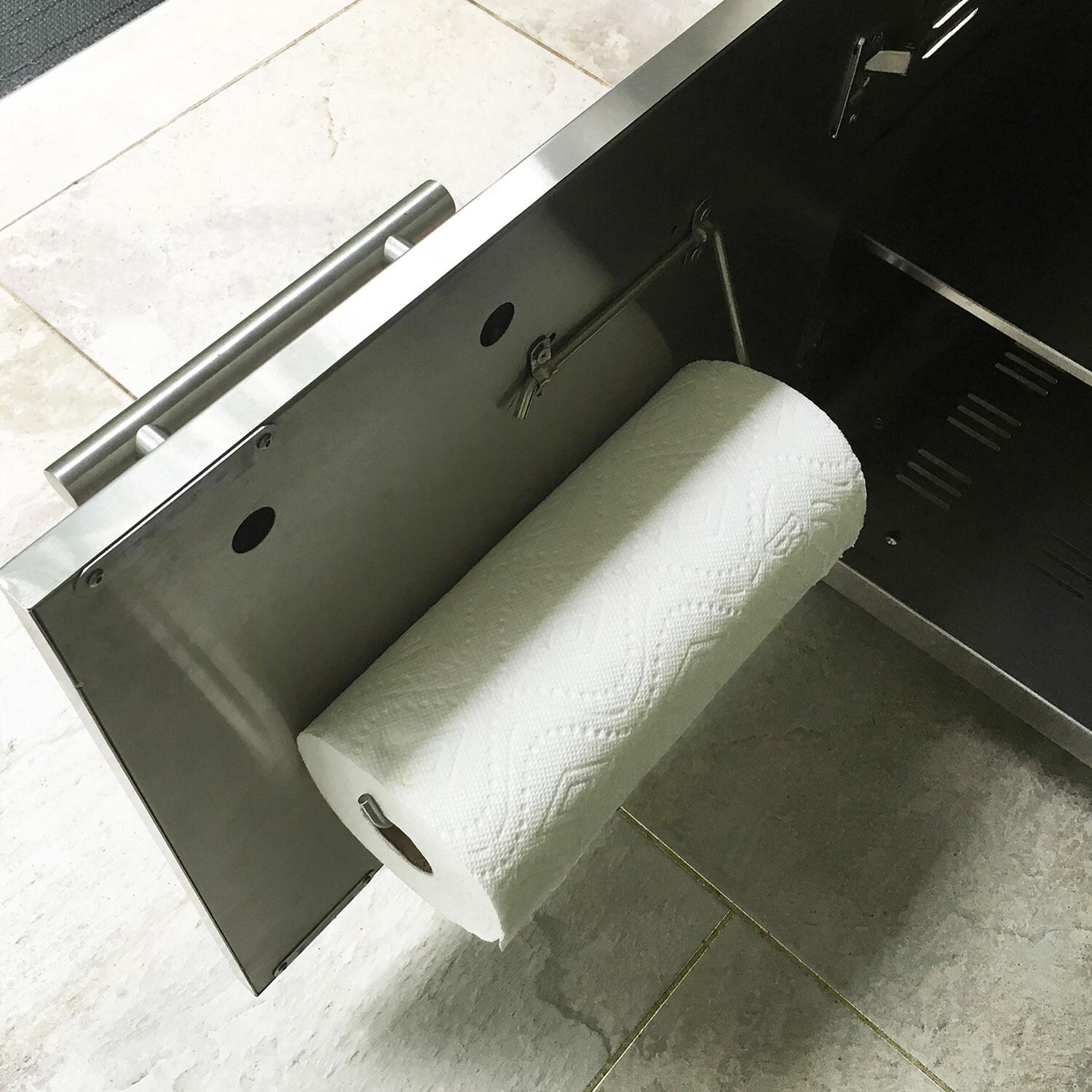 XO Appliance XOG42CART Stainless Steel 42-in Grill Cart - Paper Towel Holder - Detail thumbnail
