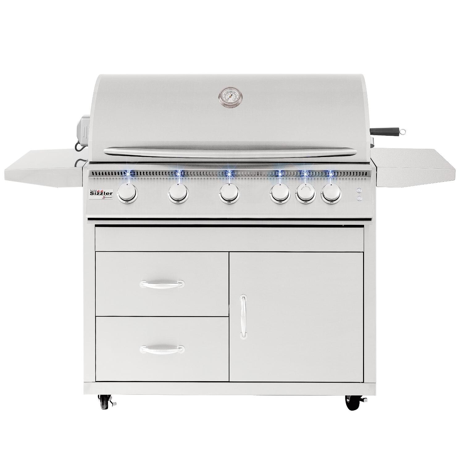 Summerset Sizzler Pro 40-Inch 5-Burner Natural Gas Grill With Rear Infrared Burner - SIZPRO40-NG image