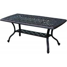 Darlee Elisabeth 42 X 21 Inch Cast Aluminum Patio Coffee Table
