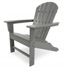 South Beach Recycled Plastic Wood Patio Adirondack Chair By POLYWOOD - Slate Gray