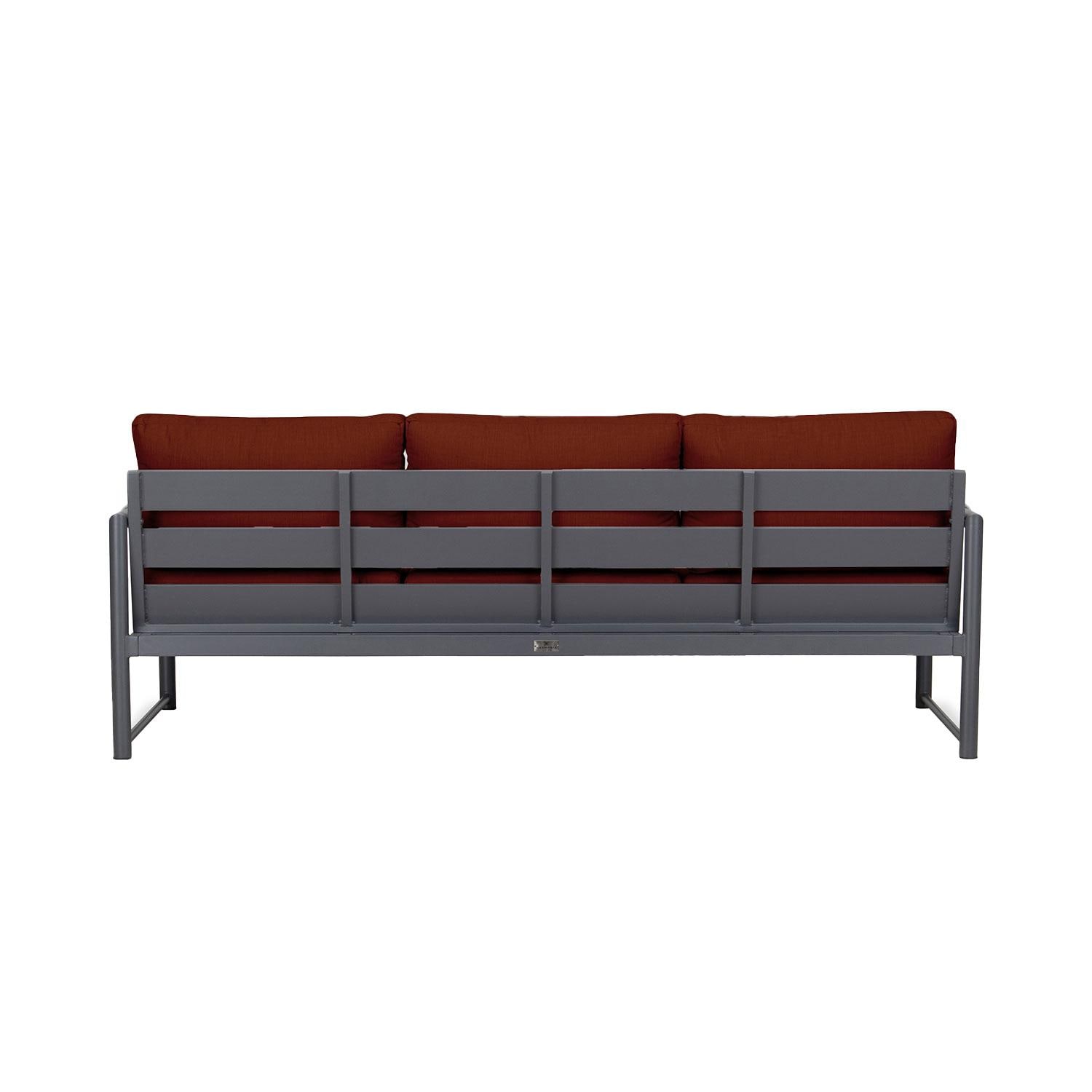 Lakeview AVEBAY-SL-PG-S-HN Avenue Bay Slate/Pebble Gray Sofa - Canvas Henna - Rear View - White Background thumbnail