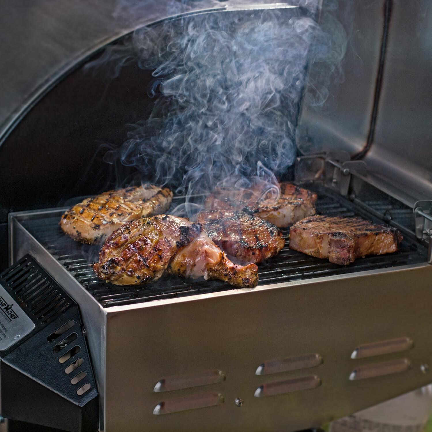 Camp Chef PG24WWSS Woodwind Pellet Grill On Cart With Sear Box - Searing On Sear Box thumbnail