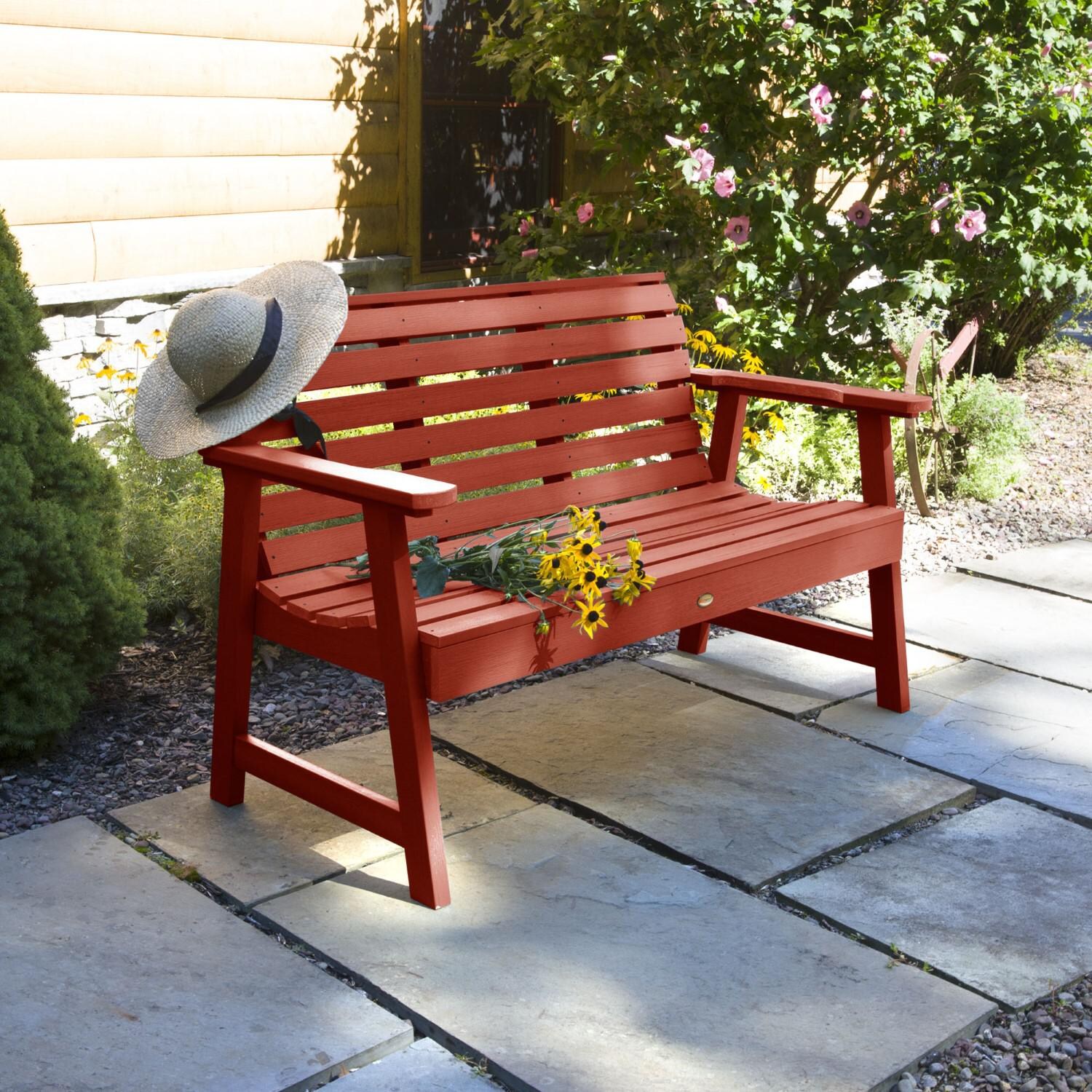 Lakeview Elm Pointe 4-Foot Picnic Bench - Rustic Red thumbnail