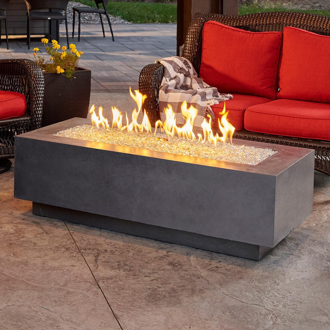 The Outdoor GreatRoom Company Cove 54Inch Linear Propane Gas Fire Pit