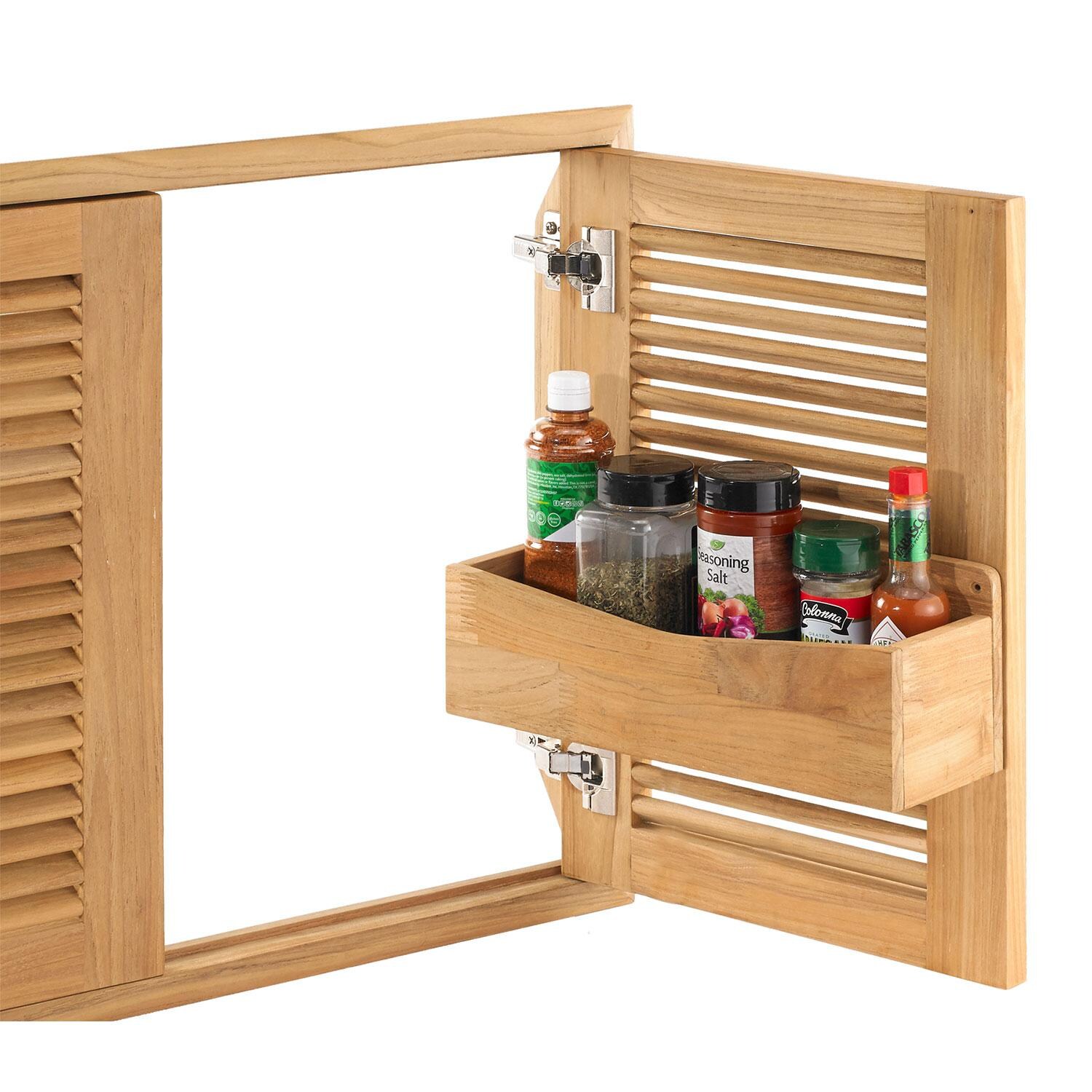 Pacific Teak Spice Rack - In Door W/ Spices thumbnail