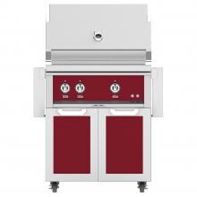 Hestan 30-Inch Natural Gas Grill W/ All Infrared Burners & Rotisserie On Double Door Tower Cart - Tin Roof - GSBR30-NG-BG image