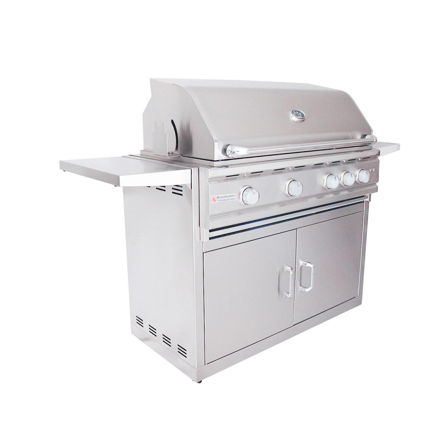 RCS Cutlass Pro RON38ACK 38-Inch Natural Gas Grill - Left Side Angled View thumbnail